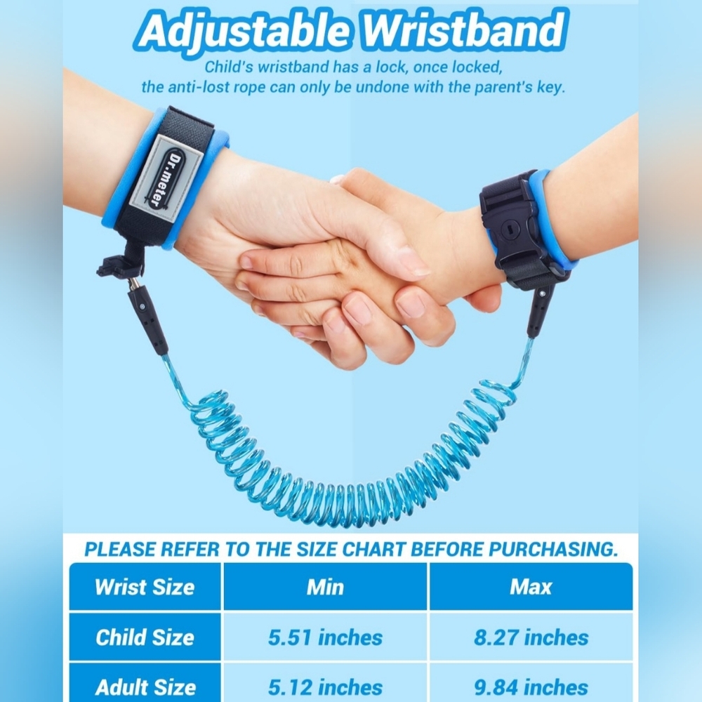 Child Safety Adjustable Wristband by Dr Meter